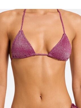 triangl swimwear Sparkle Casa Bikini Top - Magenta Shimmer